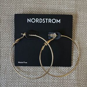 Nordstrom Elegant Gold Hoop Earrings